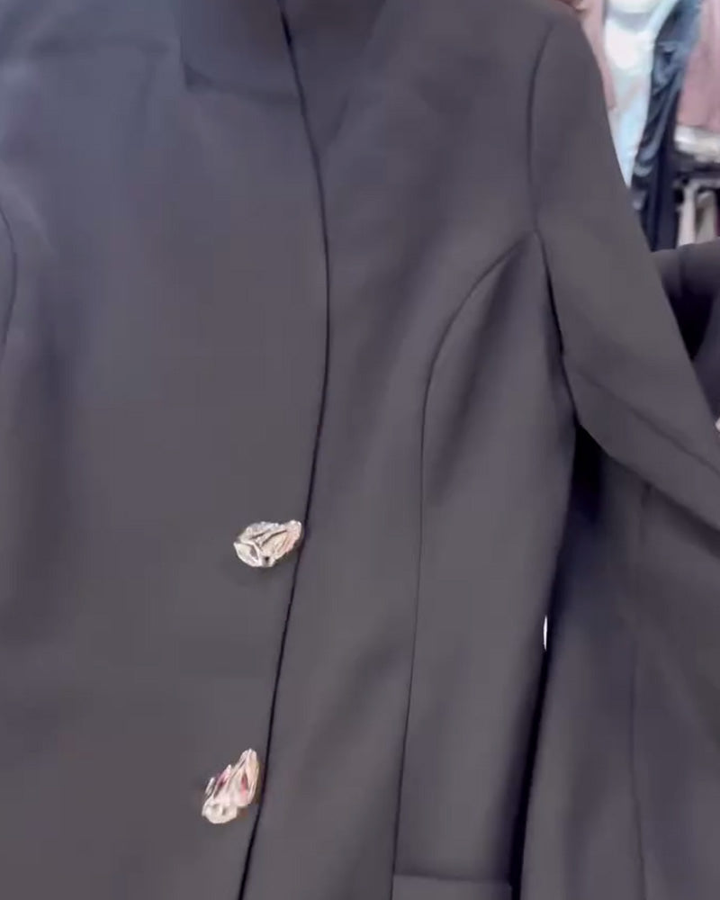 Kjole Stålske MetalKnap Dragt