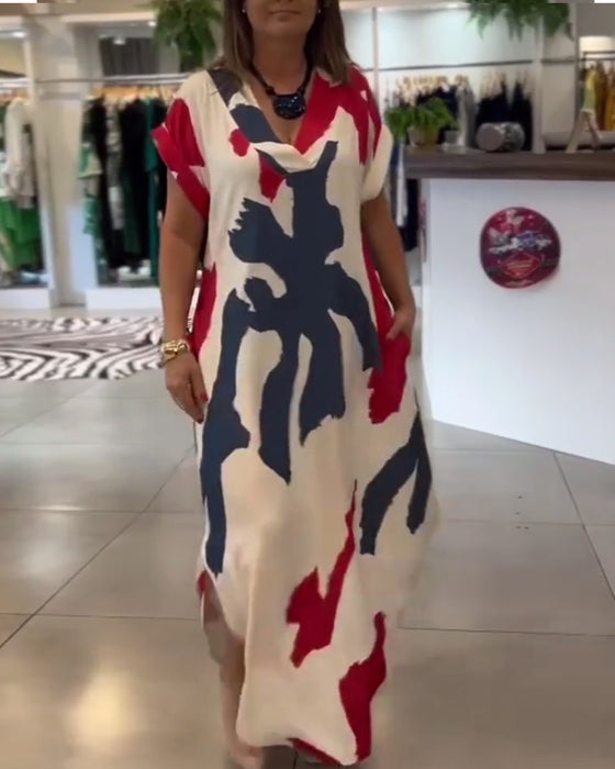 Kjole Kortærmet Trykt