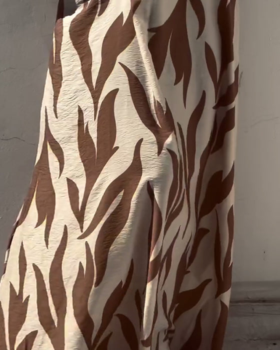 Kjole Ærmeløs Rygløs Printet