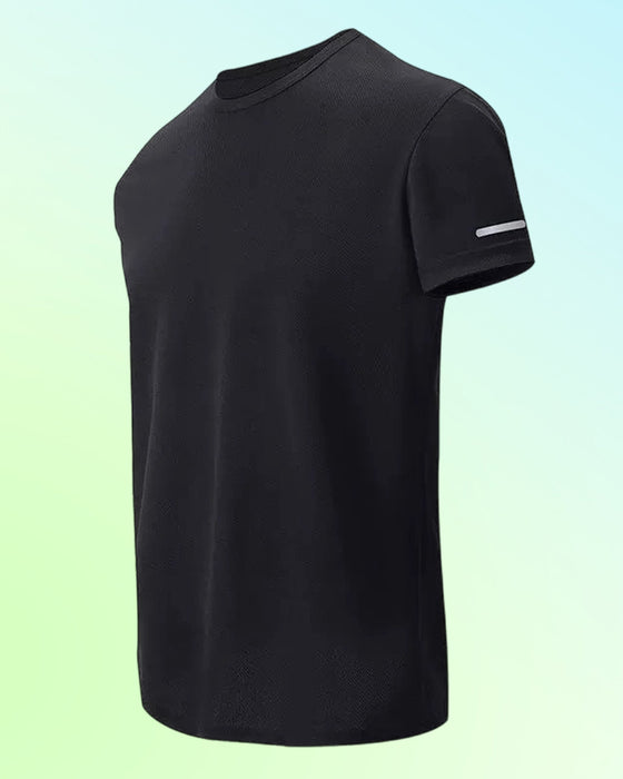 Herre T-Shirt Ensfarvet Korte Ærmer Atletisk