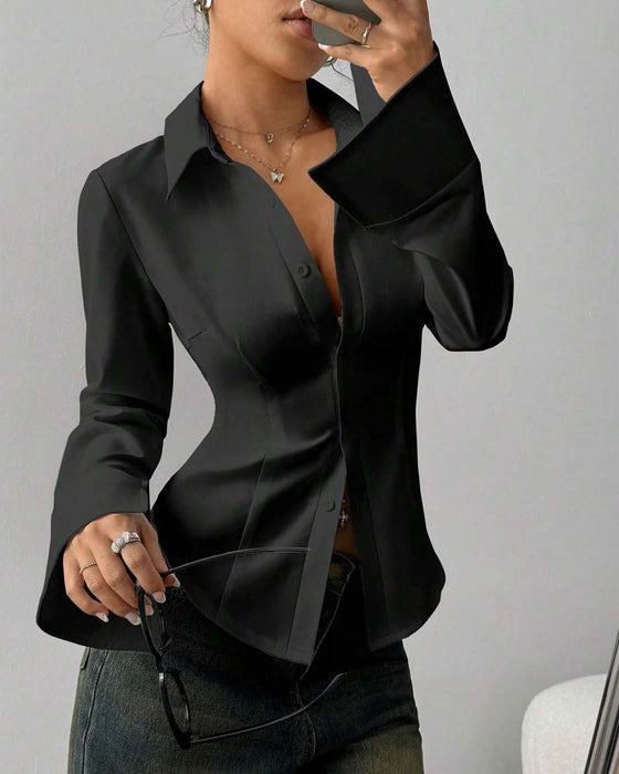 Eleganant Slim-Fit Damskjorte