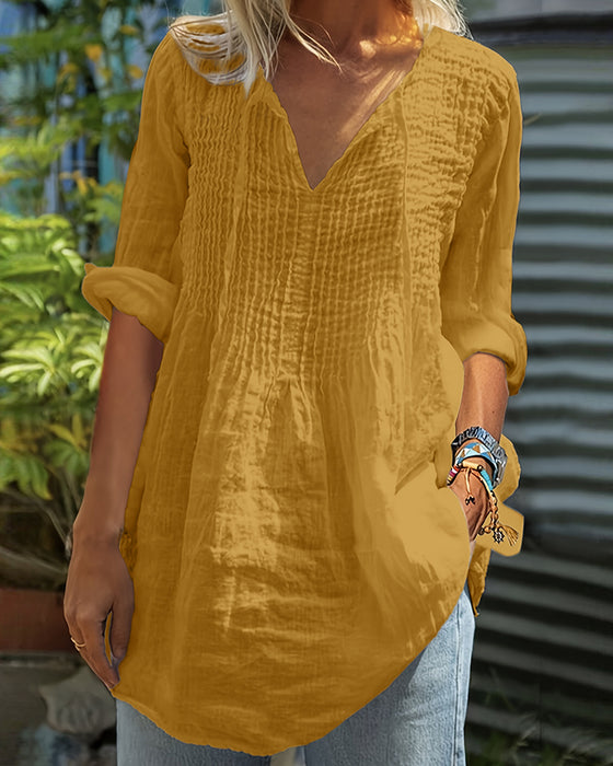 Bluse V-Hals Snor Solid