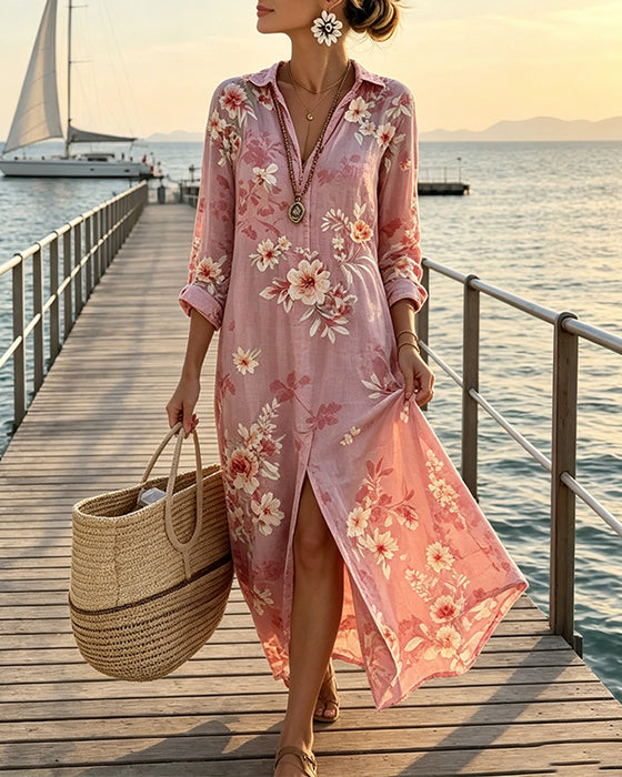 Kjole Blomstret Print Maxi