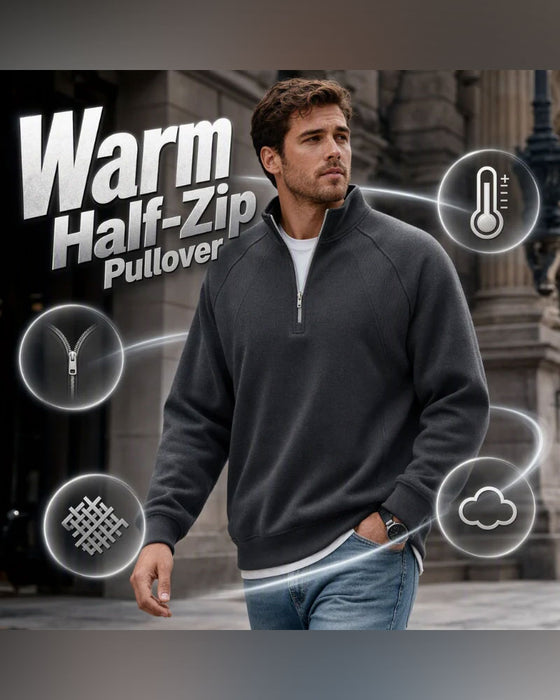 Sweatshirt Halv Zip Ståkrave