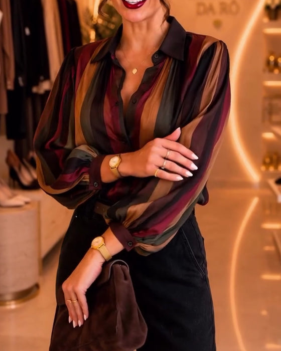 Bluse Retro Stribe Pufærme
