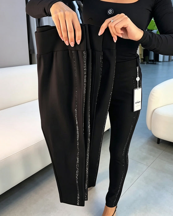 Blyantbukser Fin Skimrende Slim Fit Stretch