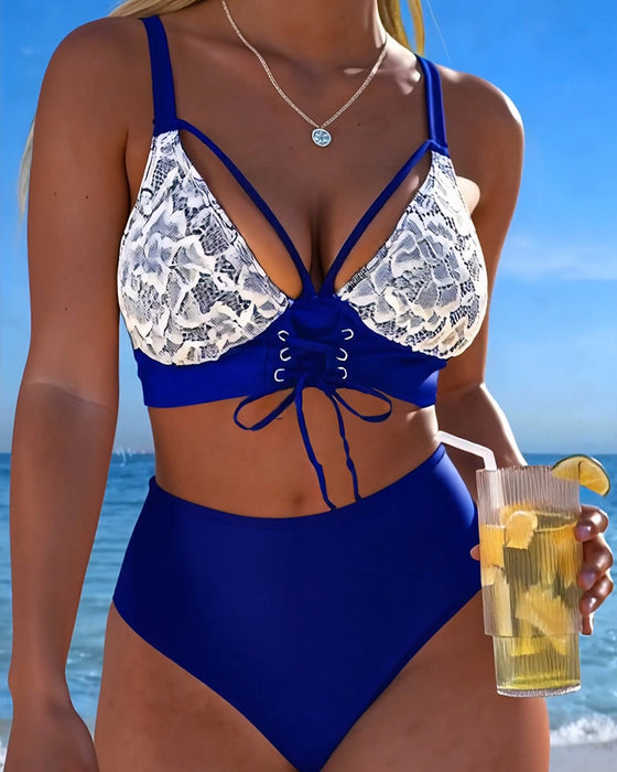 Bikini Blonder Patchwork Bind-Side