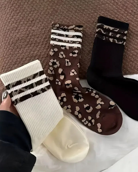 Sokker Leopardmønster Knehøje