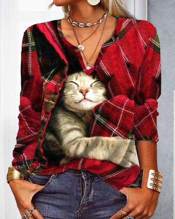 Top med optisk illusion i kattemotiv