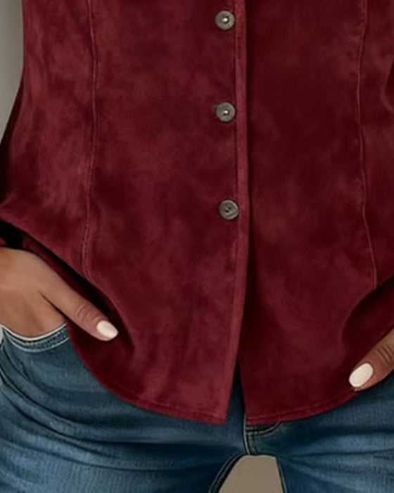 Skjorte moderigtig kvast ensfarvet