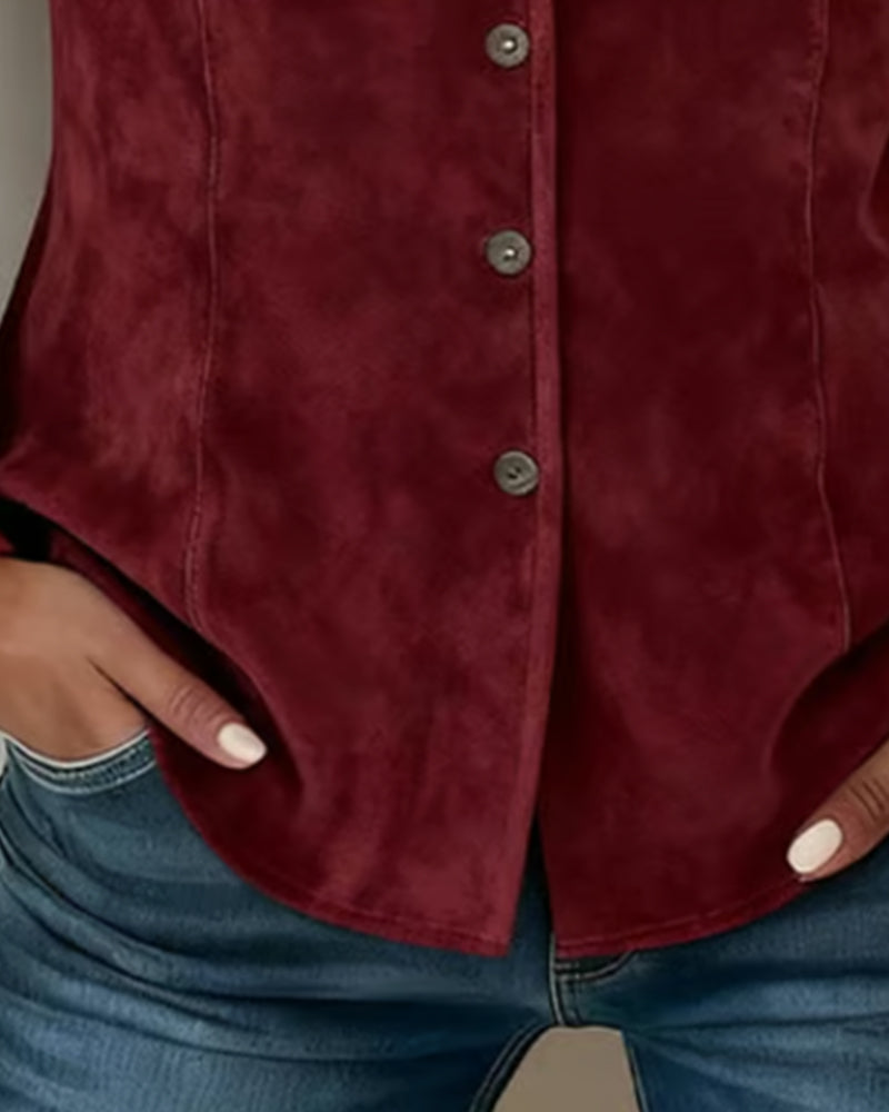 Skjorte moderigtig kvast ensfarvet