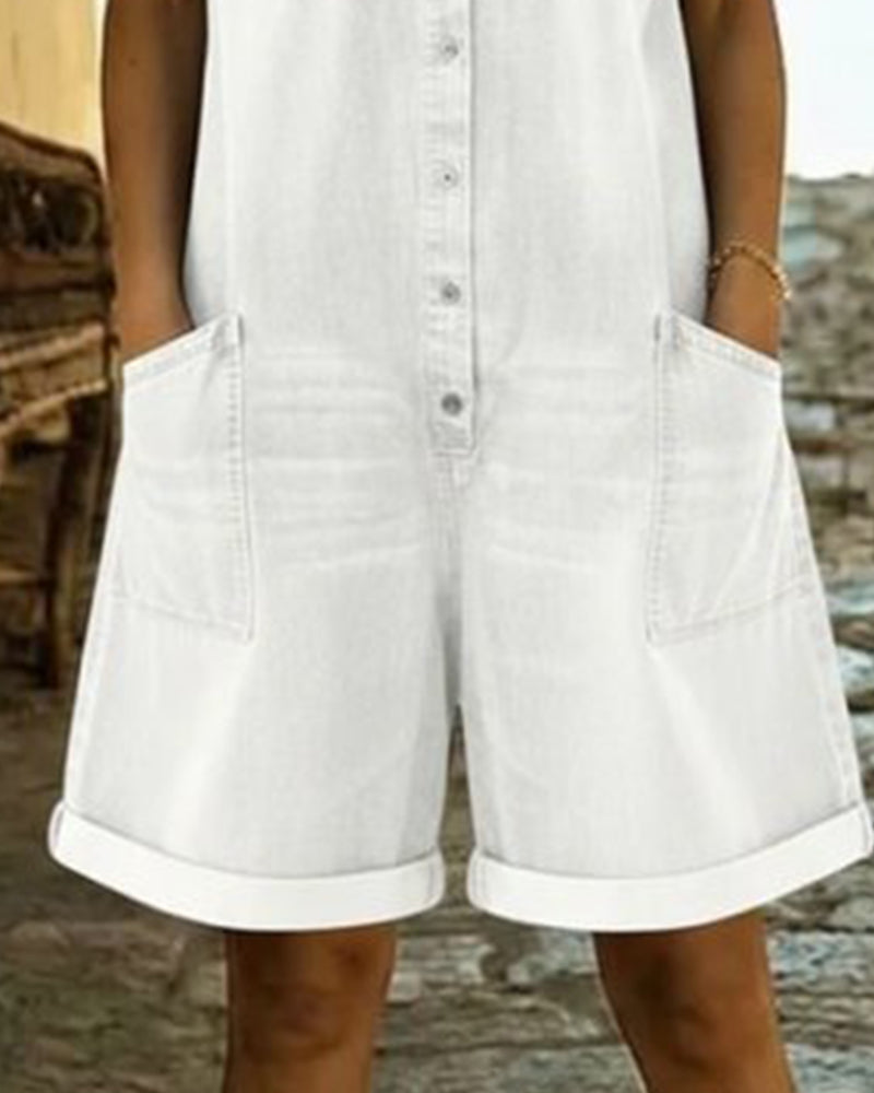 Kedeldragt Kort Ærme Denim