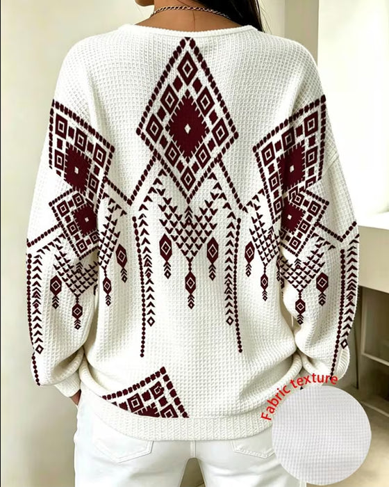 Sweatshirt Bohemian Tryk Casual