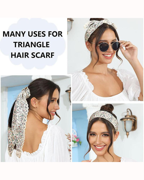 Lille Blomstret Trekanttørklæde