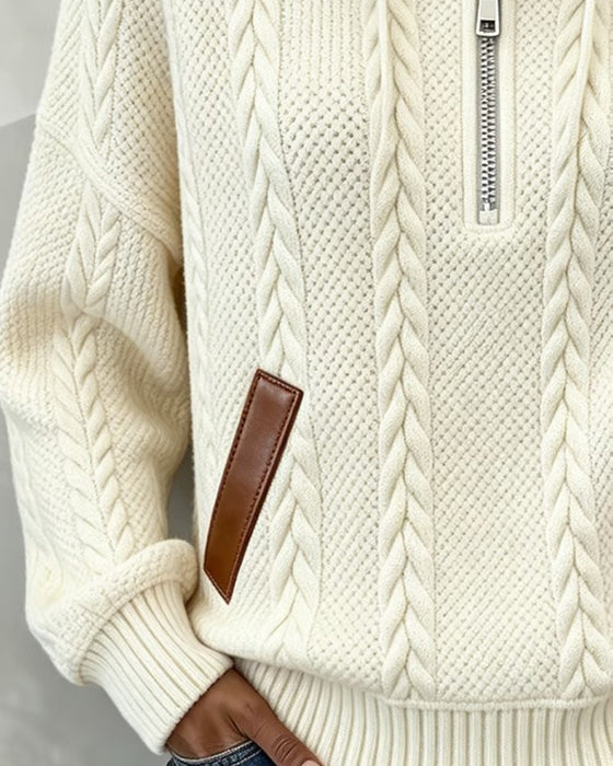Hoodie Lynlås Casual Turtleneck