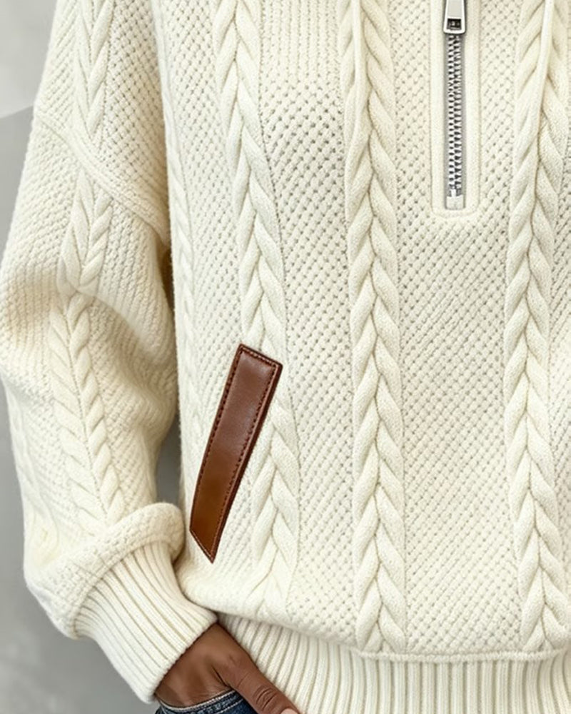 Hoodie Lynlås Casual Turtleneck