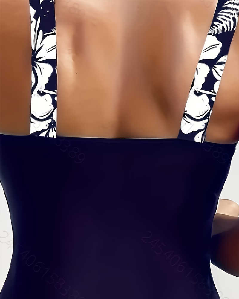 Badetøj Retro Farvebloktryk En Del