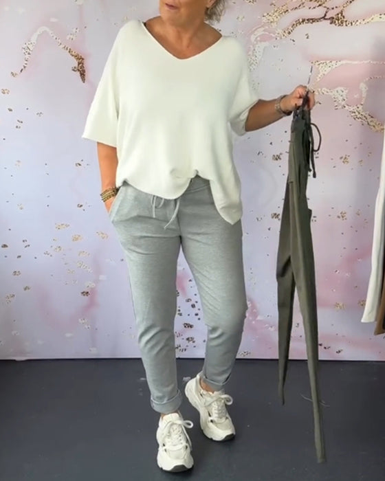 Afslappede grå joggingbukser