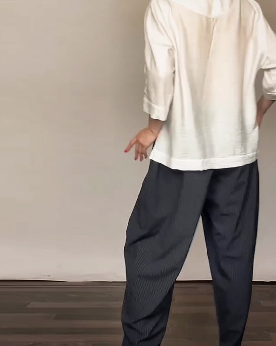 Fritidsbukser Med Retro Streger