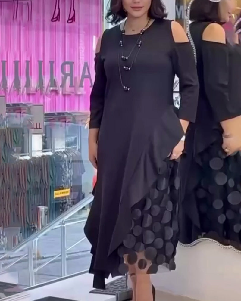 Kjole Af Skulder Modne Patchwork