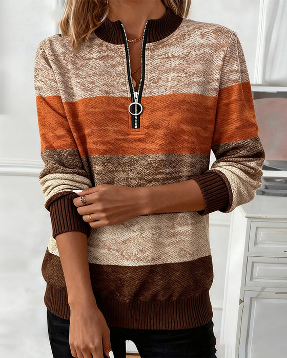 Swearshirt Med Stålsnak Og Striber