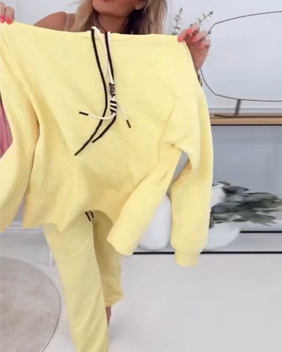 Todelt Jakkesæt Street Style Sweatshirt Sport