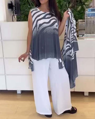 Tanktop Ærmeløs Zebra Print