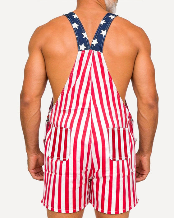 Hoppdragt Mænd Flagtryk Seler Shorts