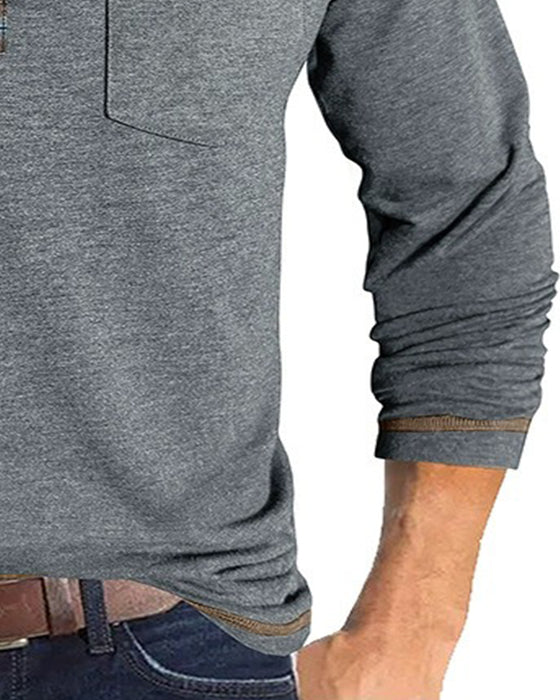 Bluse Herre Knap Revers Polo