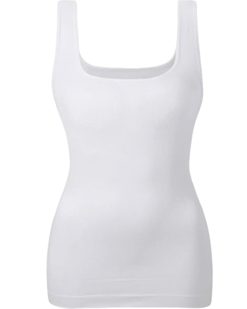 Tanktop Ensfarvet Mavekontrol Formende Midi