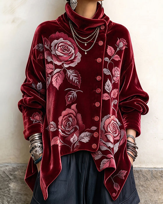 Top Rose Tryk Knap Uregelmæssig