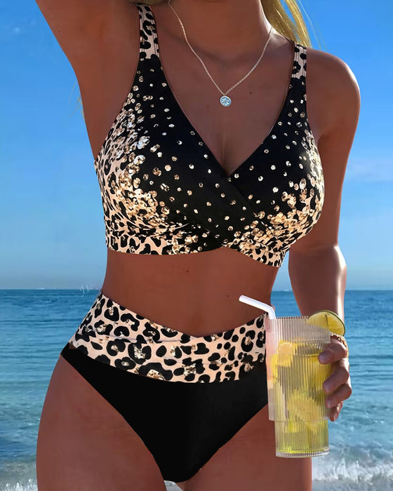 Bikini Bralette Leopard Tryk