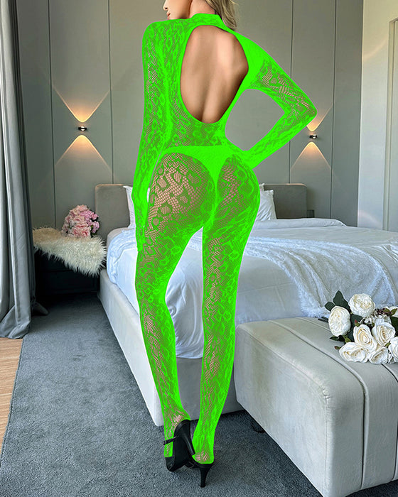 Undertøj Langærmede Enkeltdelte Fiskenetstrømper