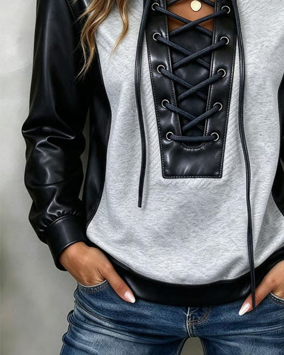 Sweatshirt Mode Splejset Rem