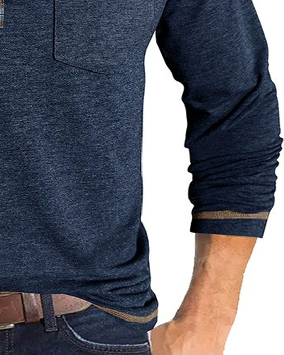 Bluse Herre Knap Revers Polo