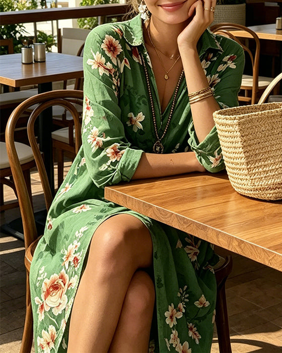 Kjole Blomstret Print Maxi
