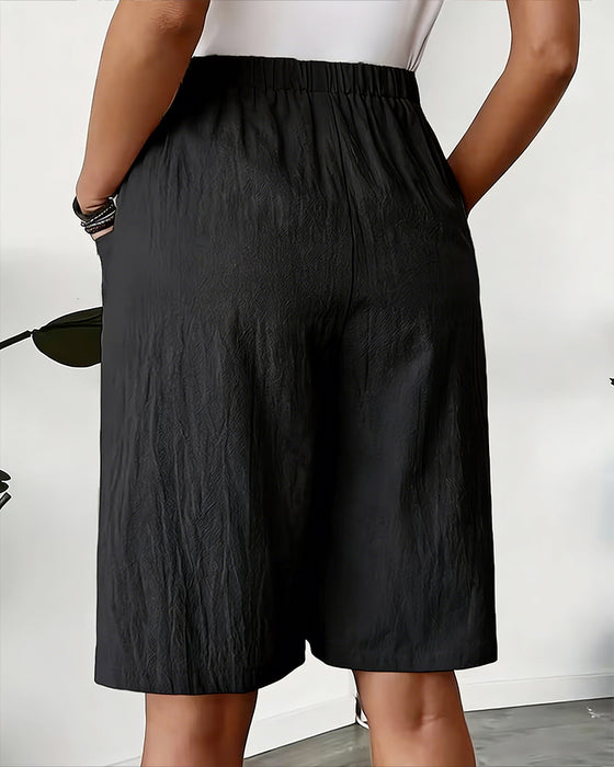 Shorts 100% Bomuld Casual Lomme Design