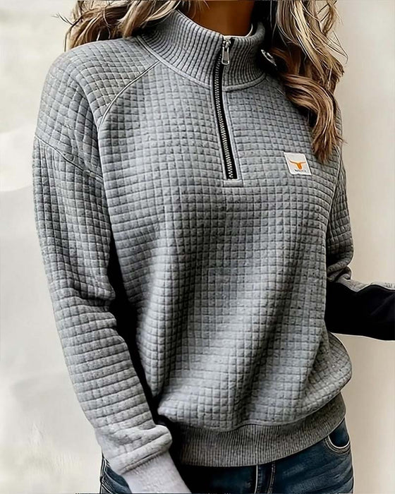 Sweatshirt Stålsætte Vaffel Farveblok