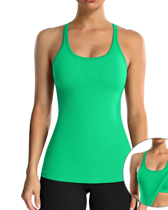 Tanktop Med Indbygget Bh Og Racerback