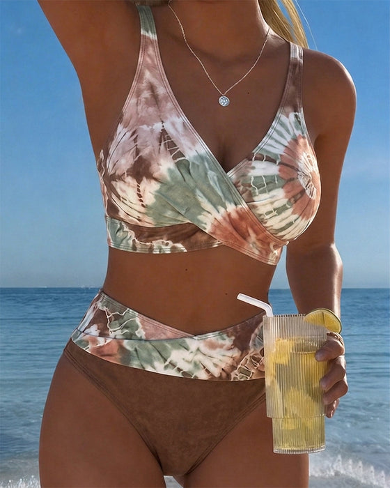 Bikini Gradient Krydssting Farveblok