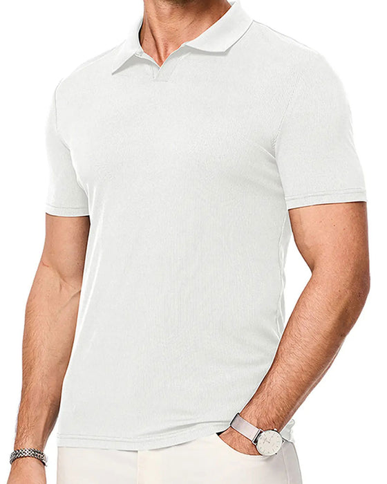 Herre-T-Shirt Afslappet Krave
