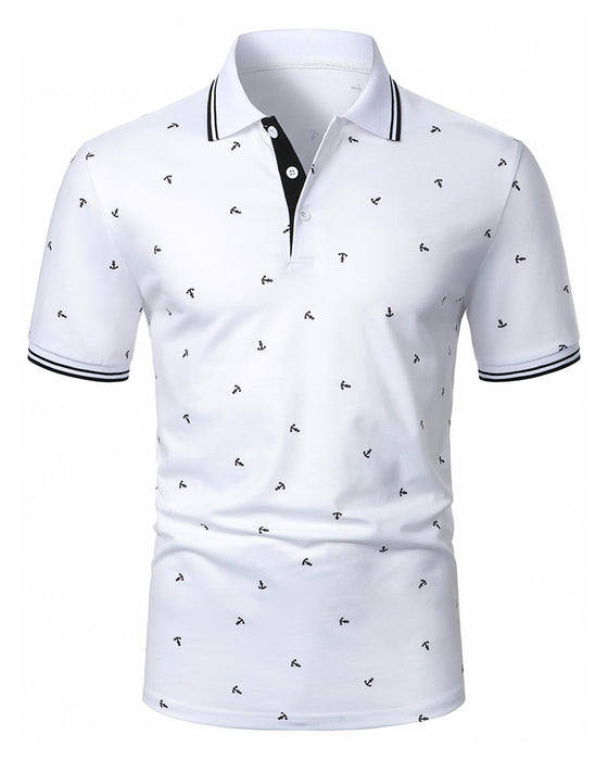 T-Shirt Polo Krave Pil Mønster Casual