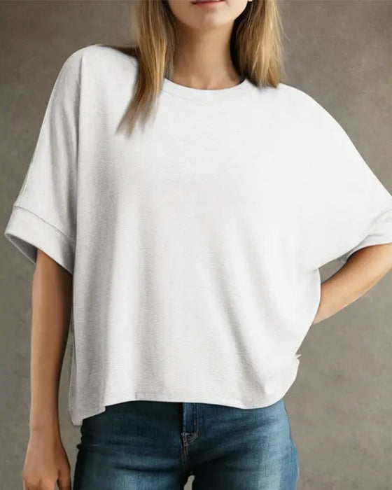 T-Shirt Flagermus Kort Ærme