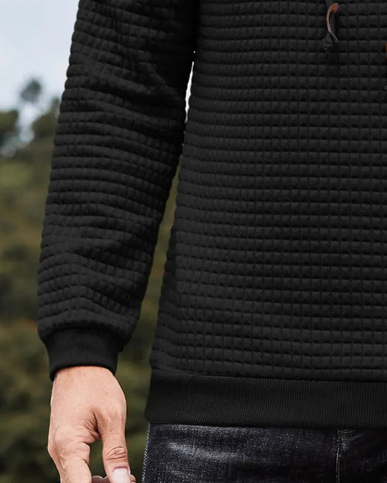 Hoodie Herre Hætte Solid