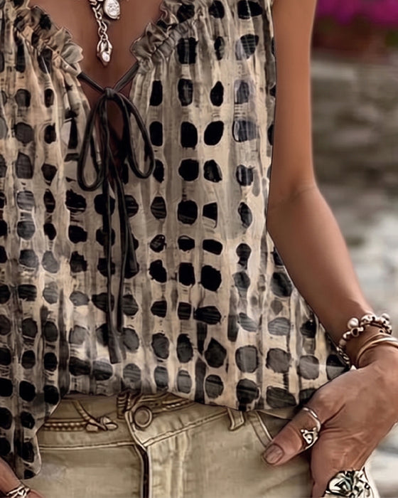 Tank Tops Polka Dot Tryk Rynke