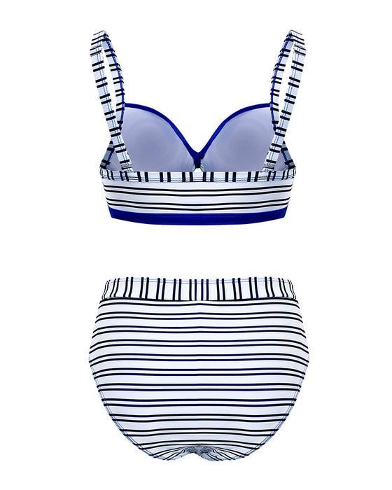Bikini Stribet Udskæring