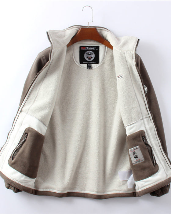 Jakke Herre Dobbel-Lag Fleece & 50% RABAT