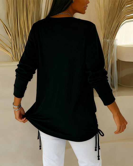 Paljettop I Kontrastfarver Med Todelt Look