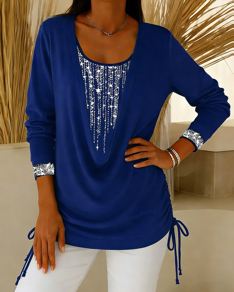 Top Drop Krave Fin Glitter Falsk To-Delt