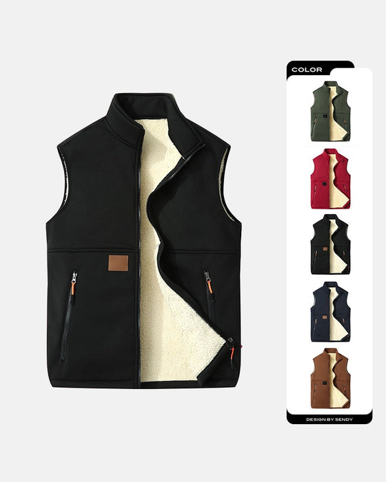 Cardigan Polstret Polar Fleece Åben Foran